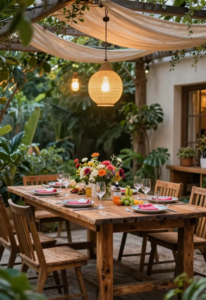 12 Backyard Ideas Without a Pool for Practical Outdoor Spaces - 4. Create an Outdoor Dining Area 1