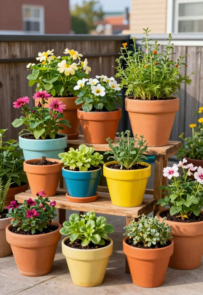 12 City Backyard Ideas for Stylish Small Urban Outdoor Spaces - 3. Container Gardening: Flexibility and Style 1