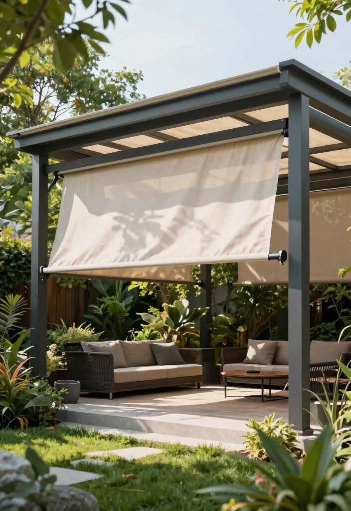 12 Garden Pergola Ideas for Relaxed Outdoor Design - 11. Pergola with Retractable Roof 1