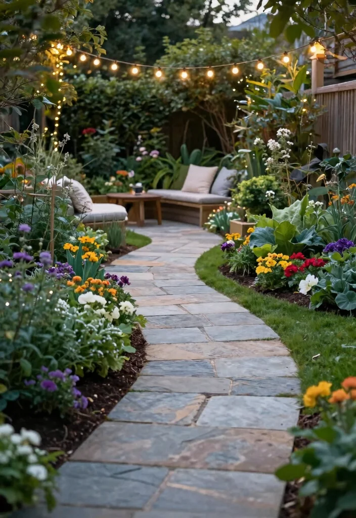 12 Medium Backyard Ideas for Balanced and Functional Outdoor Design - 3. Functional Garden Layouts with Pathways 1
