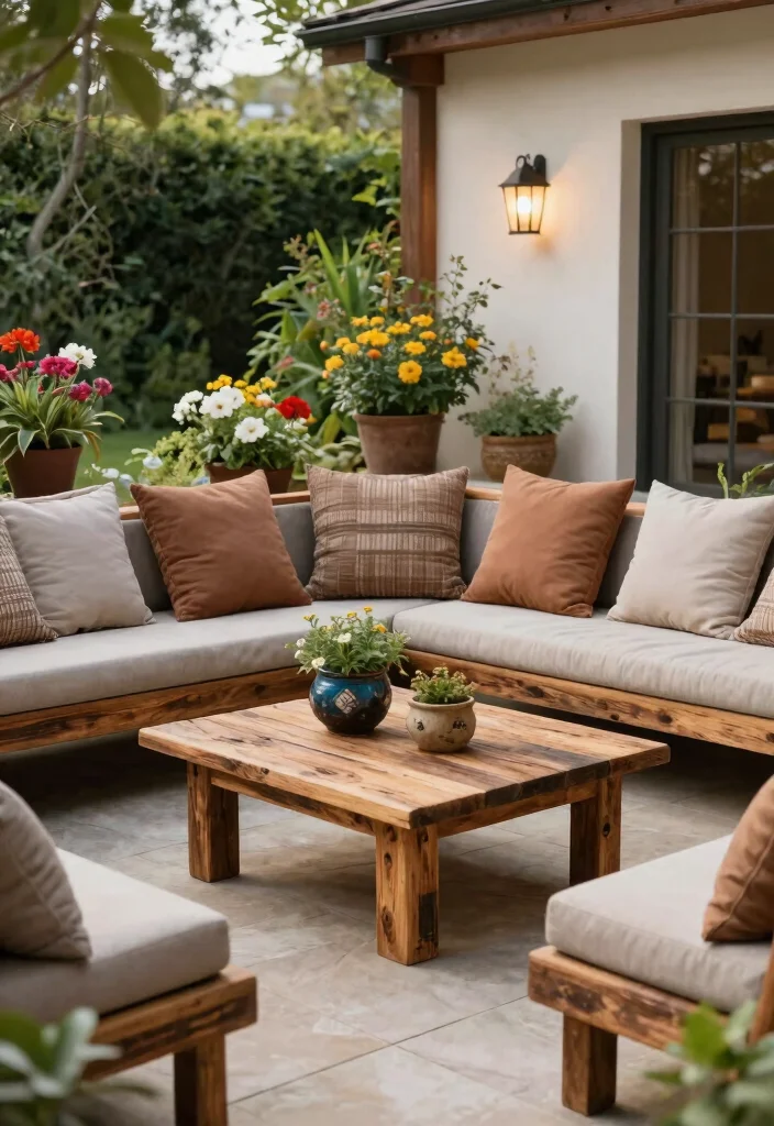 12 Modern Backyard Ideas for Clean and Stylish Outdoor Living - 10. Eco-Friendly Furniture 1