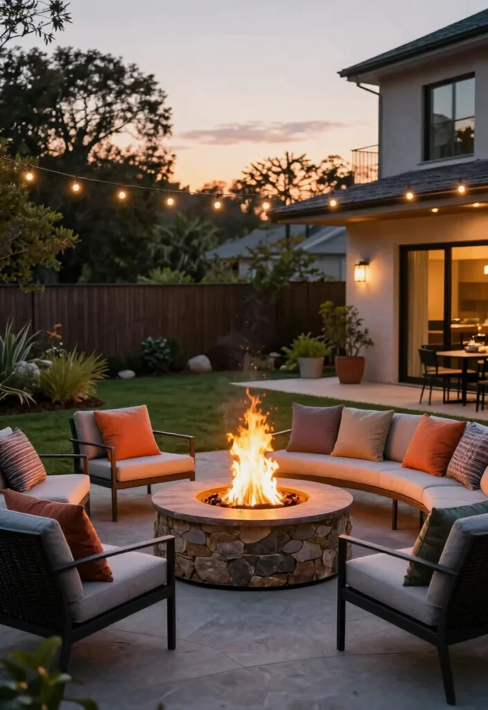 12 Modern Backyard Ideas for Clean and Stylish Outdoor Living - 2. Cozy Fire Pits 1