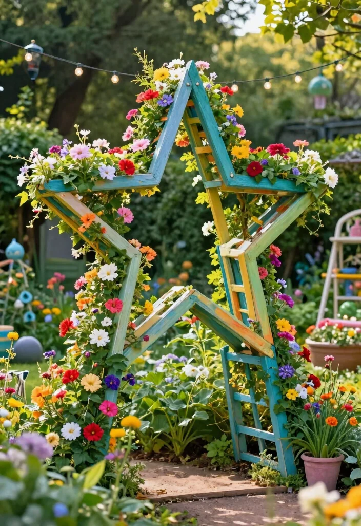 12 Outdoor Trellis Ideas for Vertical Garden Style and Support - 12. Whimsical Garden Trellis Shapes 1