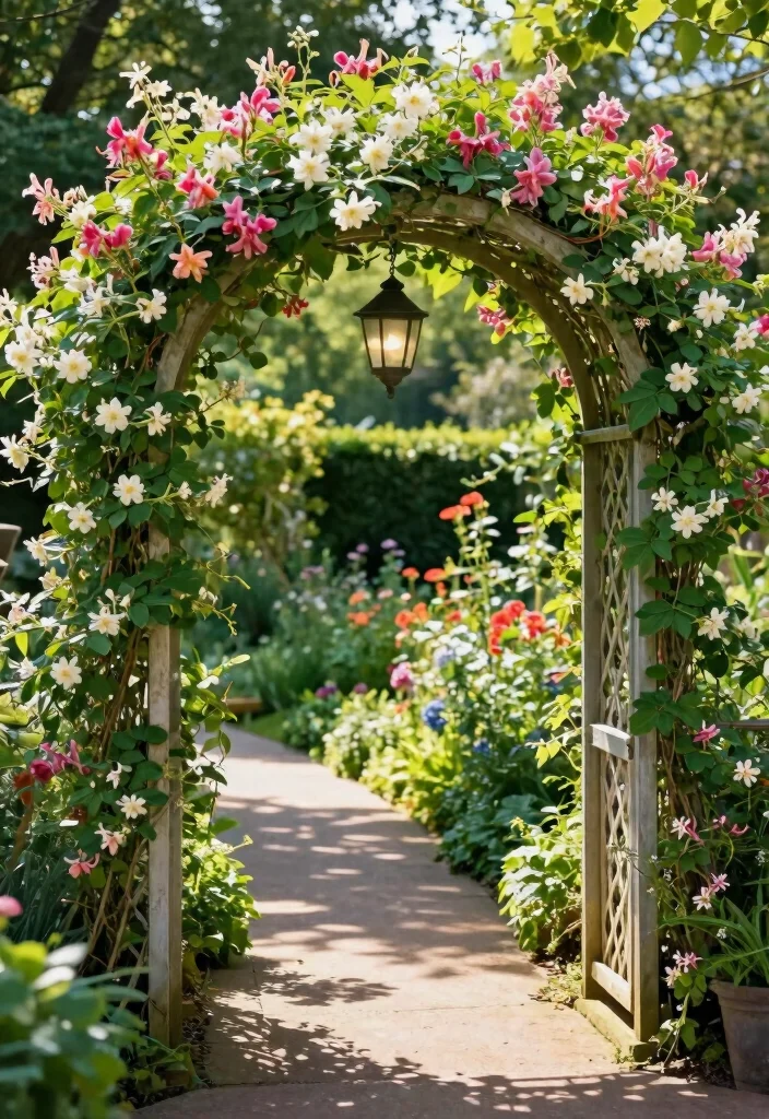 12 Outdoor Trellis Ideas for Vertical Garden Style and Support - 6. Trellis Archway for Pathways 1