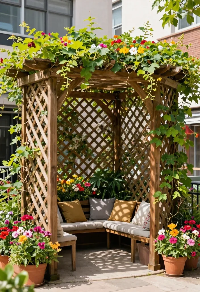 12 Pergola Ideas to Add Shade and Style to Your Yard - 5. Lattice Pergola for Climbing Plants 1
