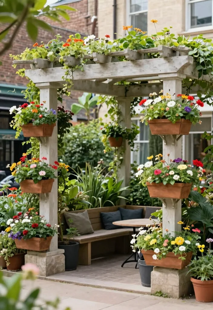 12 Pergola Ideas to Add Shade and Style to Your Yard - 7. Pergola with Built-in Planters 1
