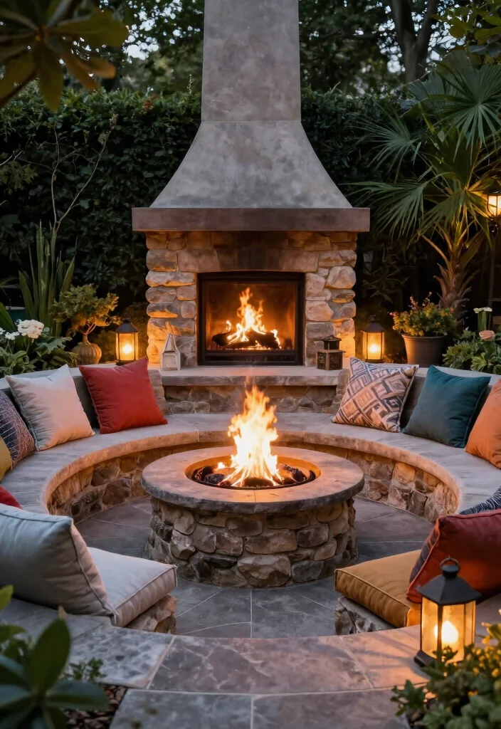 12 Private Backyard Ideas for Secluded and Peaceful Outdoor Living - 7. Fire Pits 1