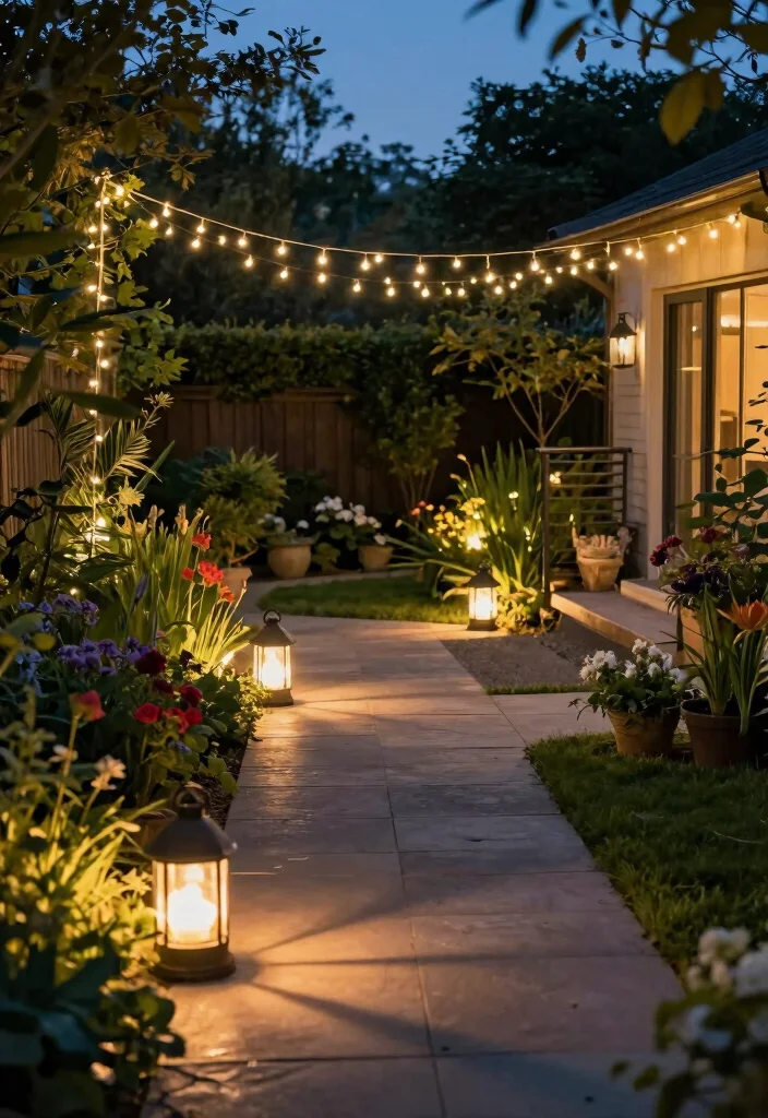 12 Private Backyard Ideas for Secluded and Peaceful Outdoor Living - 8. Garden Lighting 1