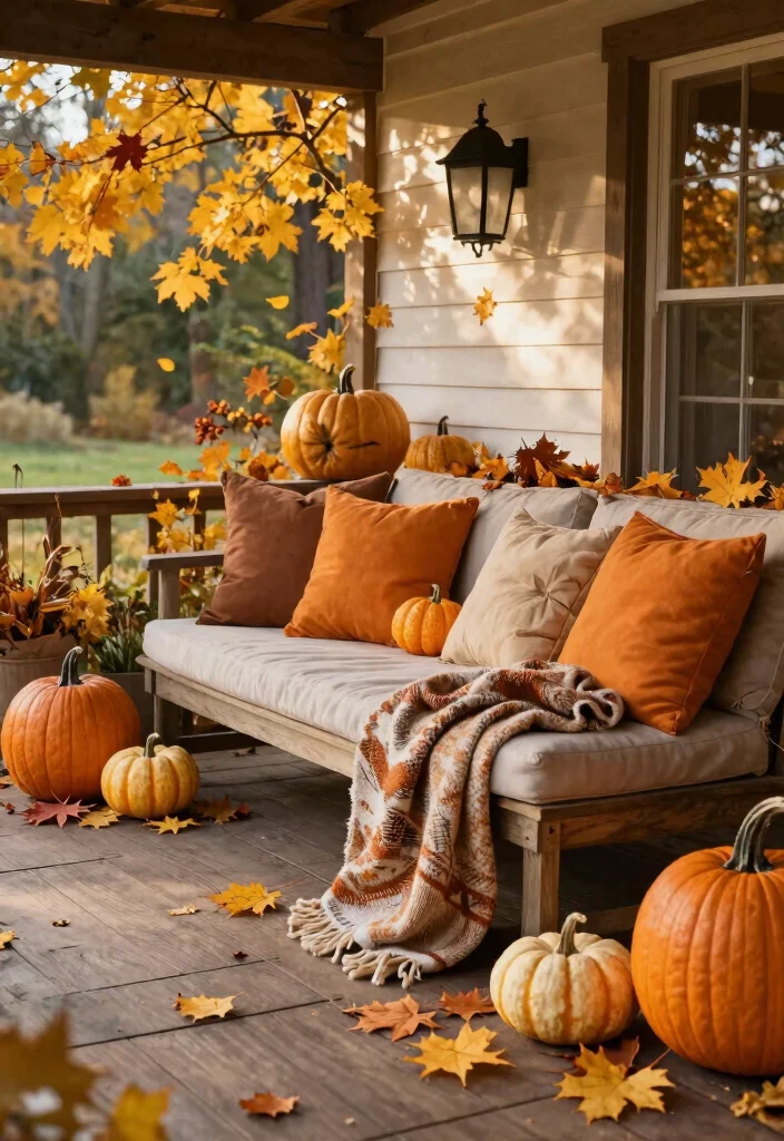 12 Rustic Outdoor Patio Ideas for Warm and Natural Style - 12. Seasonal Decor Updates 1