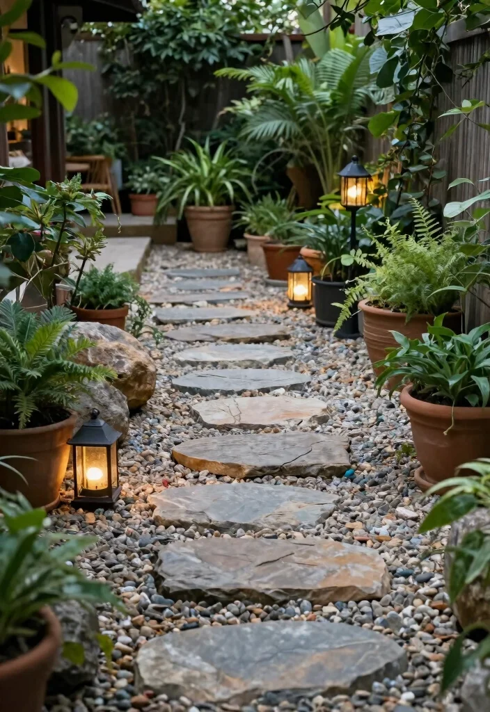 12 Rustic Outdoor Patio Ideas for Warm and Natural Style - 5. Natural Stone Pathways 1