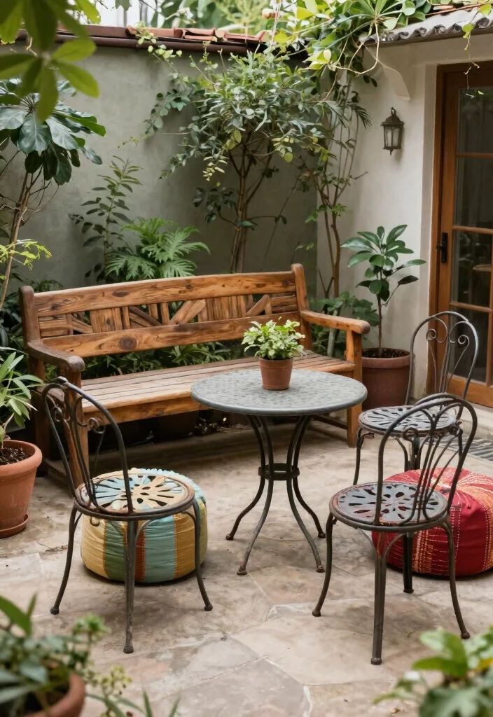 12 Rustic Outdoor Patio Ideas for Warm and Natural Style - 8. Garden Furniture Arrangements 1