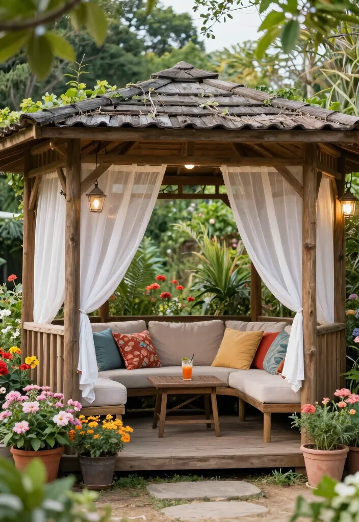 12 Shady Backyard Ideas to Stay Cool and Comfortable Outdoors - 1. Create a Cozy Gazebo Retreat 1