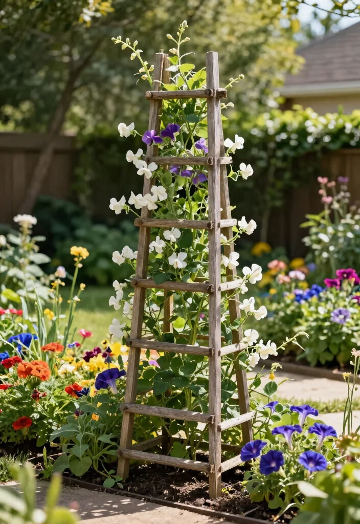 14 Cheap Backyard Ideas That Look Great Without a Big Budget - 14. DIY Garden Trellis for Climbing Plants 1