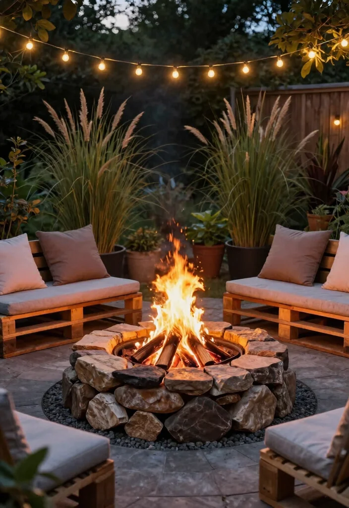 14 Cheap Backyard Ideas That Look Great Without a Big Budget - 6. DIY Fire Pit 1