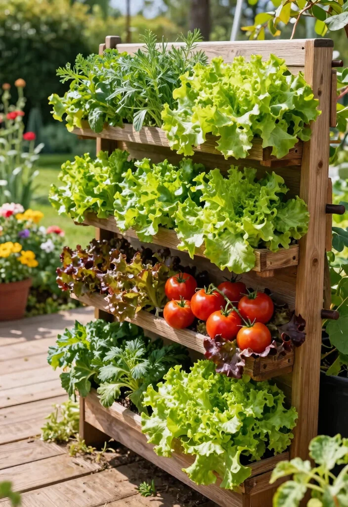 14 Cheap Backyard Ideas That Look Great Without a Big Budget - 7. Vertical Vegetable Garden 1