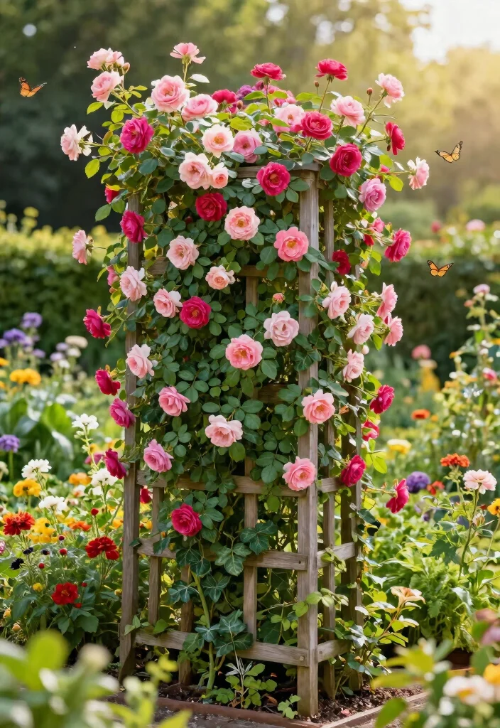 14 Garden Fence Ideas for Style, Security, and Plant Support - 1. Trellis Fences for Climbing Plants 1