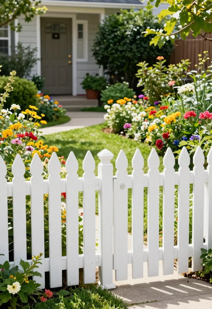 14 Garden Fence Ideas for Style, Security, and Plant Support - 7. Picket Fences for Classic Charm 1