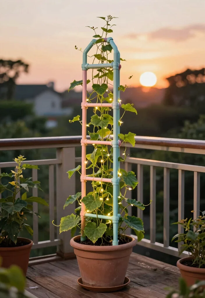 Unlock Your Garden's Potential: 10 Pot Trellis Ideas for Small Space Vertical Gardening - 3. DIY PVC Pipe Trellis 1