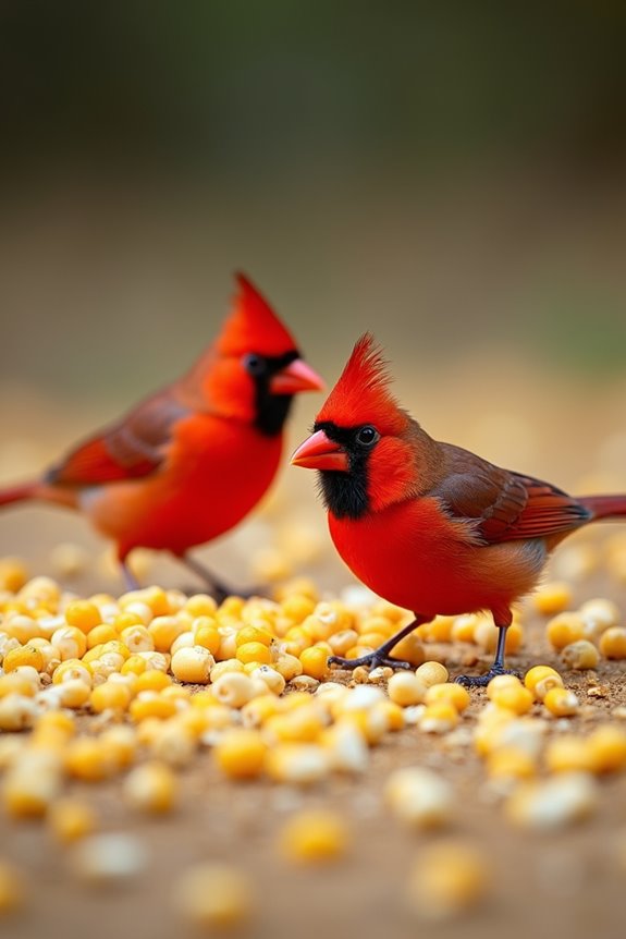 cardinals love cracked corn