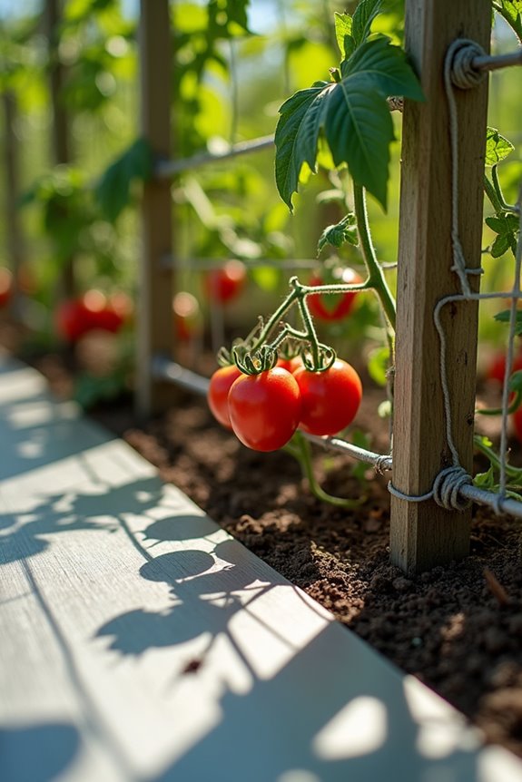 cattle panels support tomato trellis