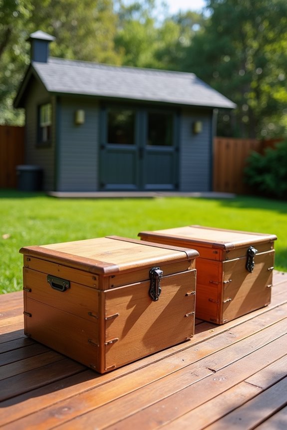 deck boxes vs horizontal sheds sizes and pricing