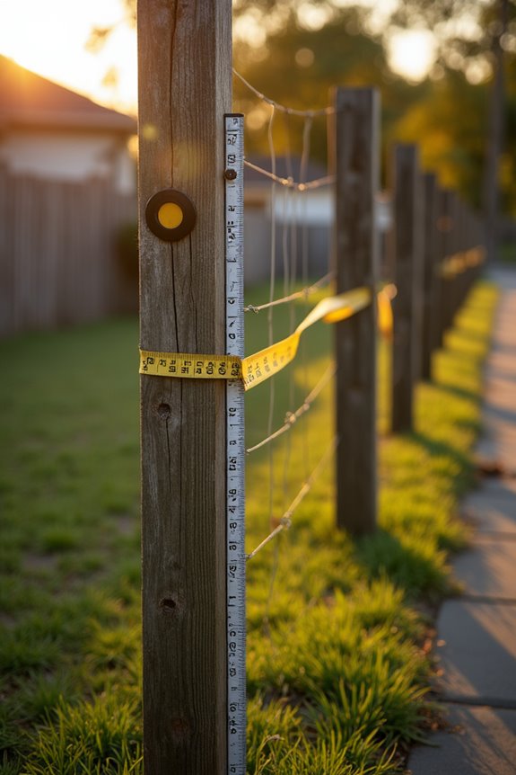 fence encroachment evidence with measurements