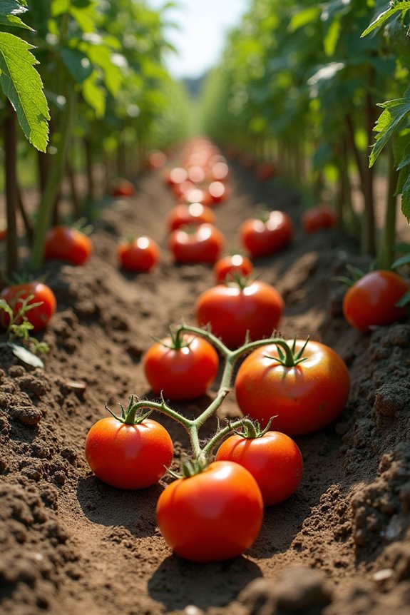 ground level tomatoes invite rot pests