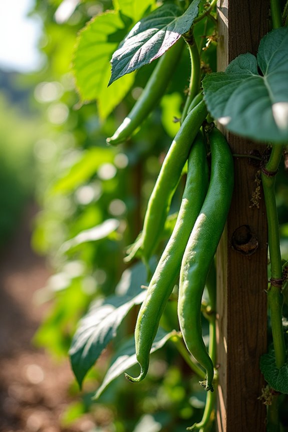 harvest beans at full size tenderly harvested timely