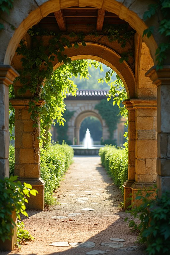 historic pergolas in renaissance gardens