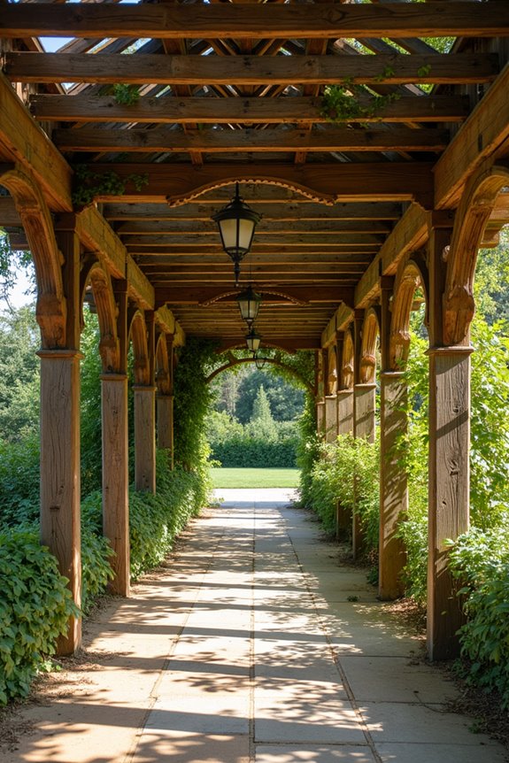 historic regional pergola materials and joints