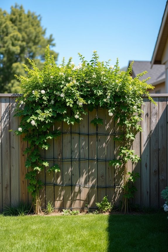 legal trellis height extension with plants