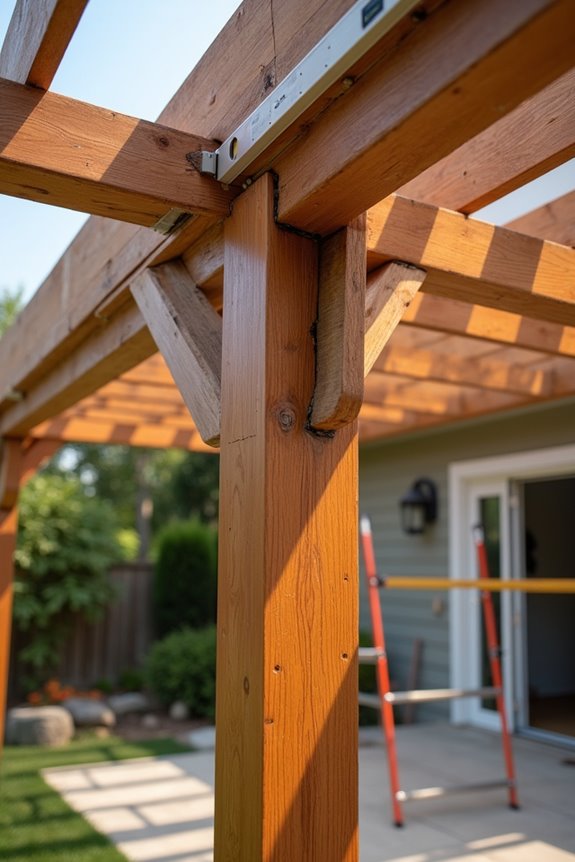 mark beam center on posts precisely