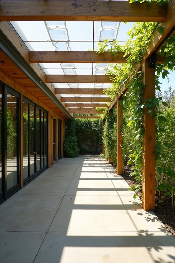 pergola becomes roofed patio cover