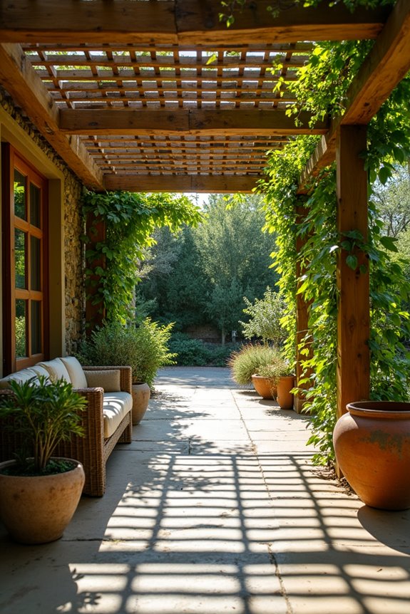 pergola roof enhances year round comfort