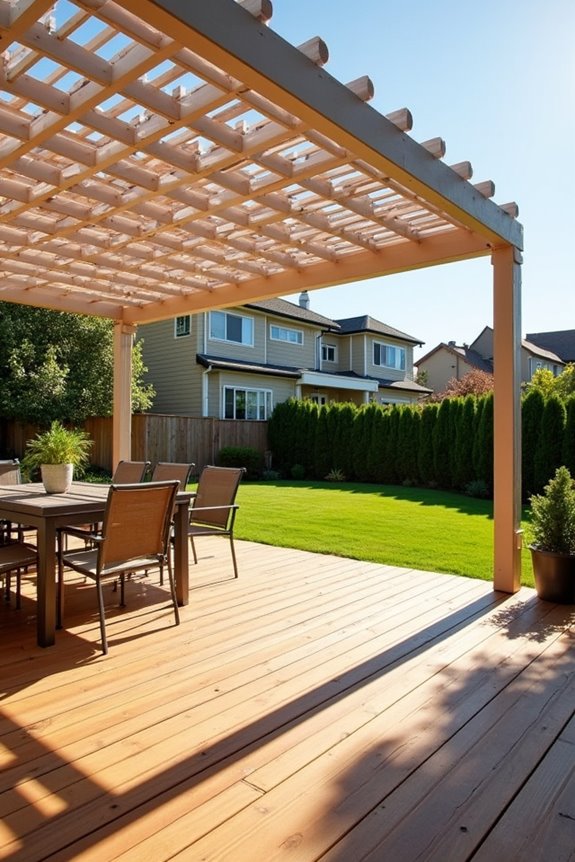 pergola size and material costs determine budget