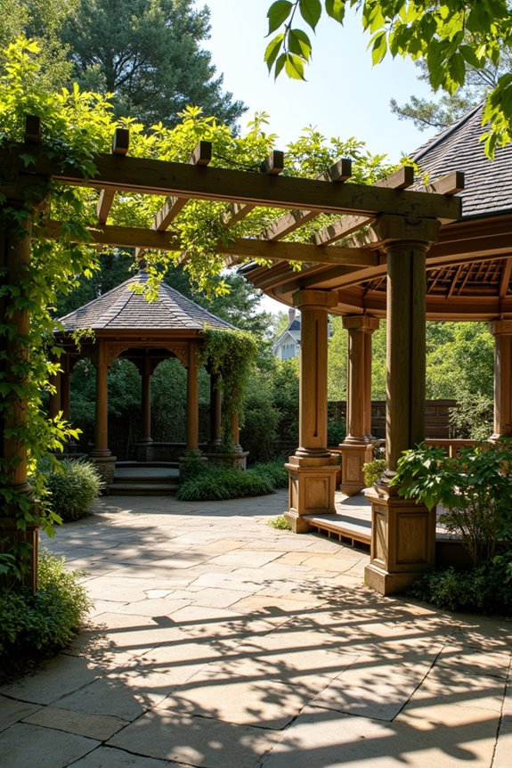 pergolas slatted ventilated shade gazebos solid weatherproof shelter