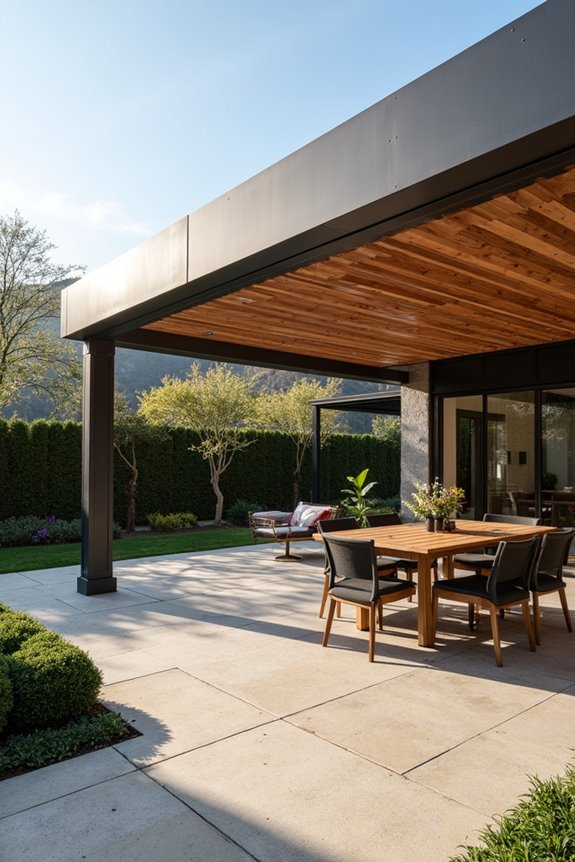 permanent aluminum pergola roof protection maintenance free