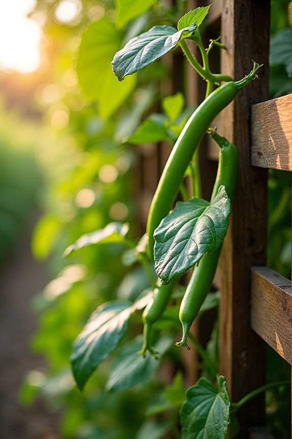 pole beans need vertical support space