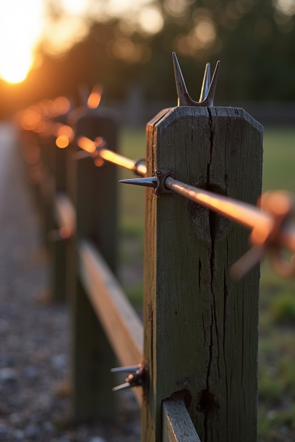 post spikes offer quick temporary fencing support
