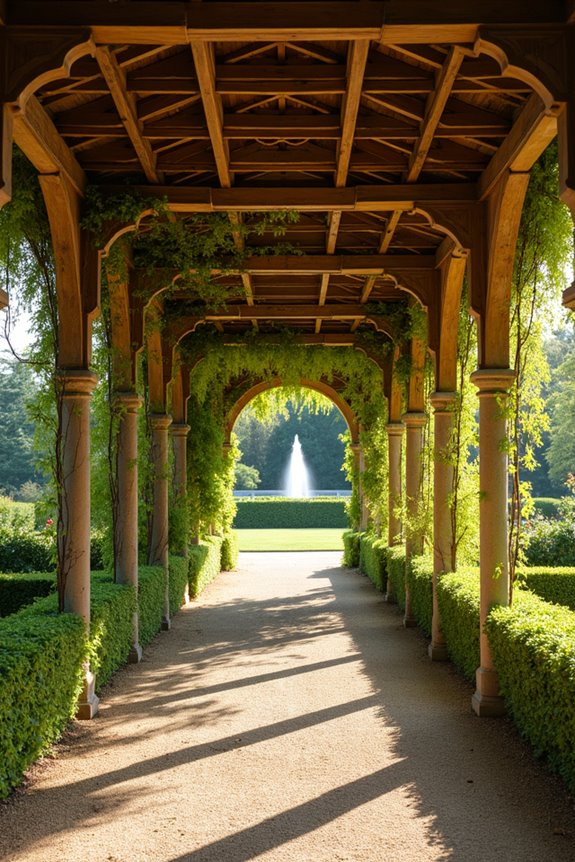 renaissance pergolas anchored vines shade