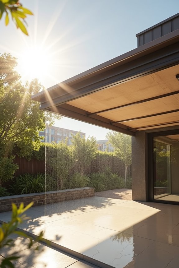 retractable canopy for weatherproofing