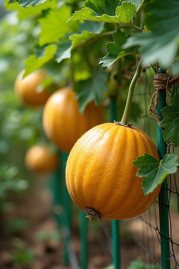 ripen harvest cantaloupes with care