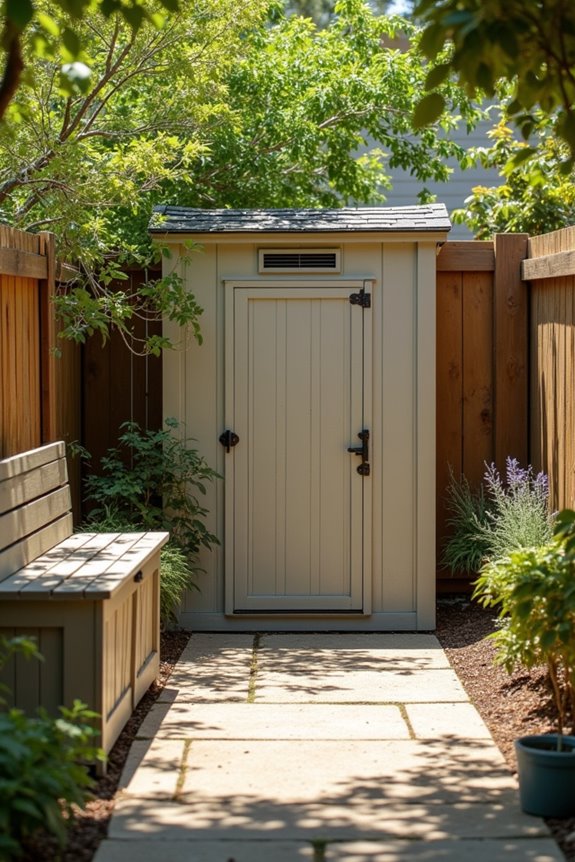 storage benches vertical sheds combo solutions