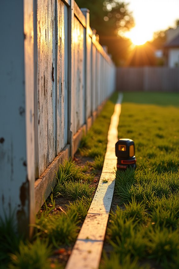 surveyed boundary determines fence location