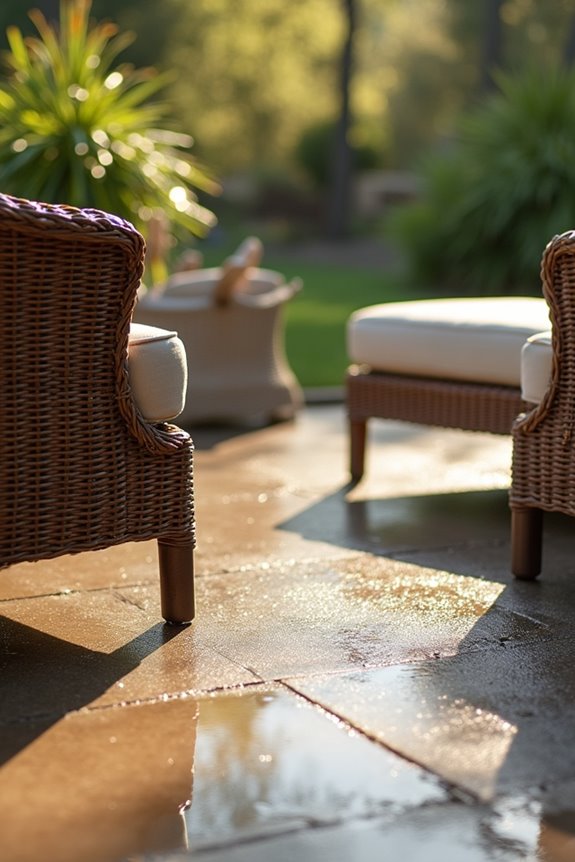 synthetic wicker resists moisture year round