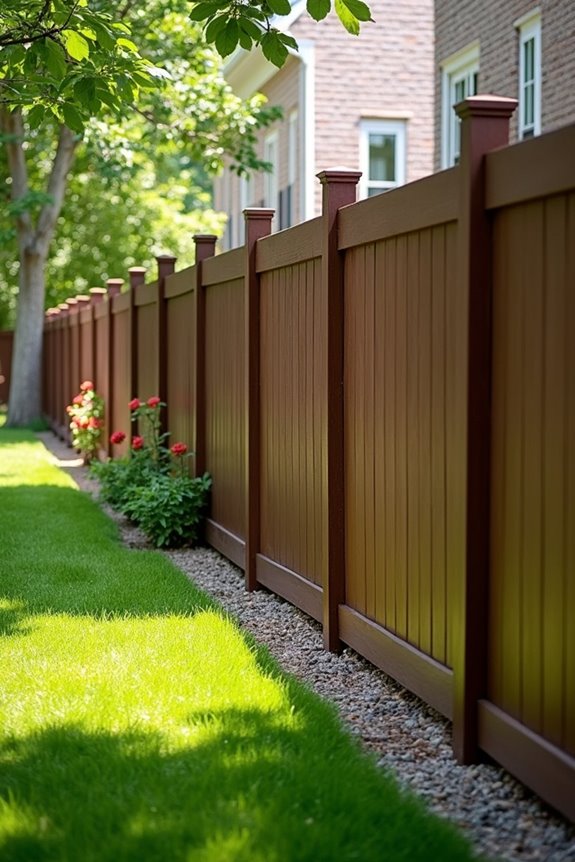 three fence material options vinyl cedar composite