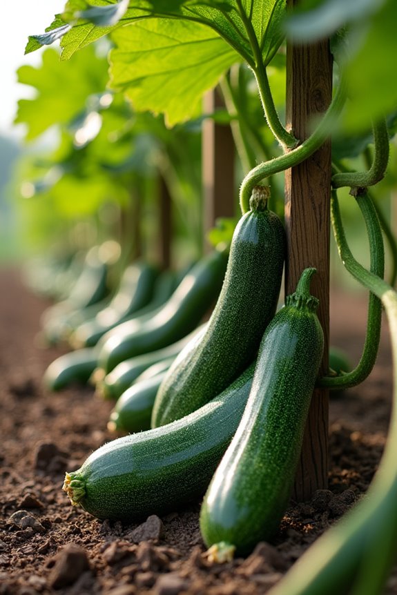 trellis boosts zucchini health yield
