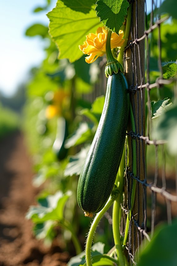 trellis train zucchini stems