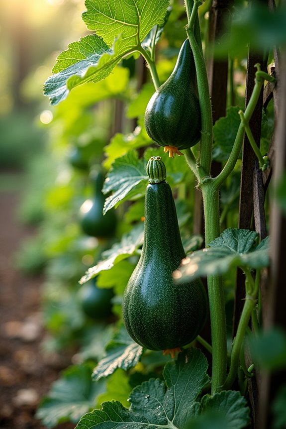 trellised squash require frequent deep irrigation