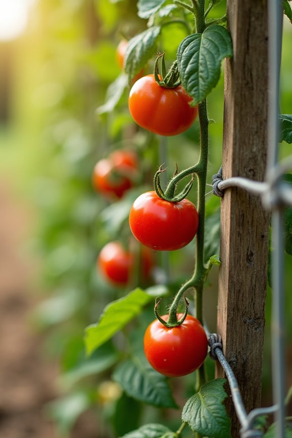 trellising improves tomato yields and health